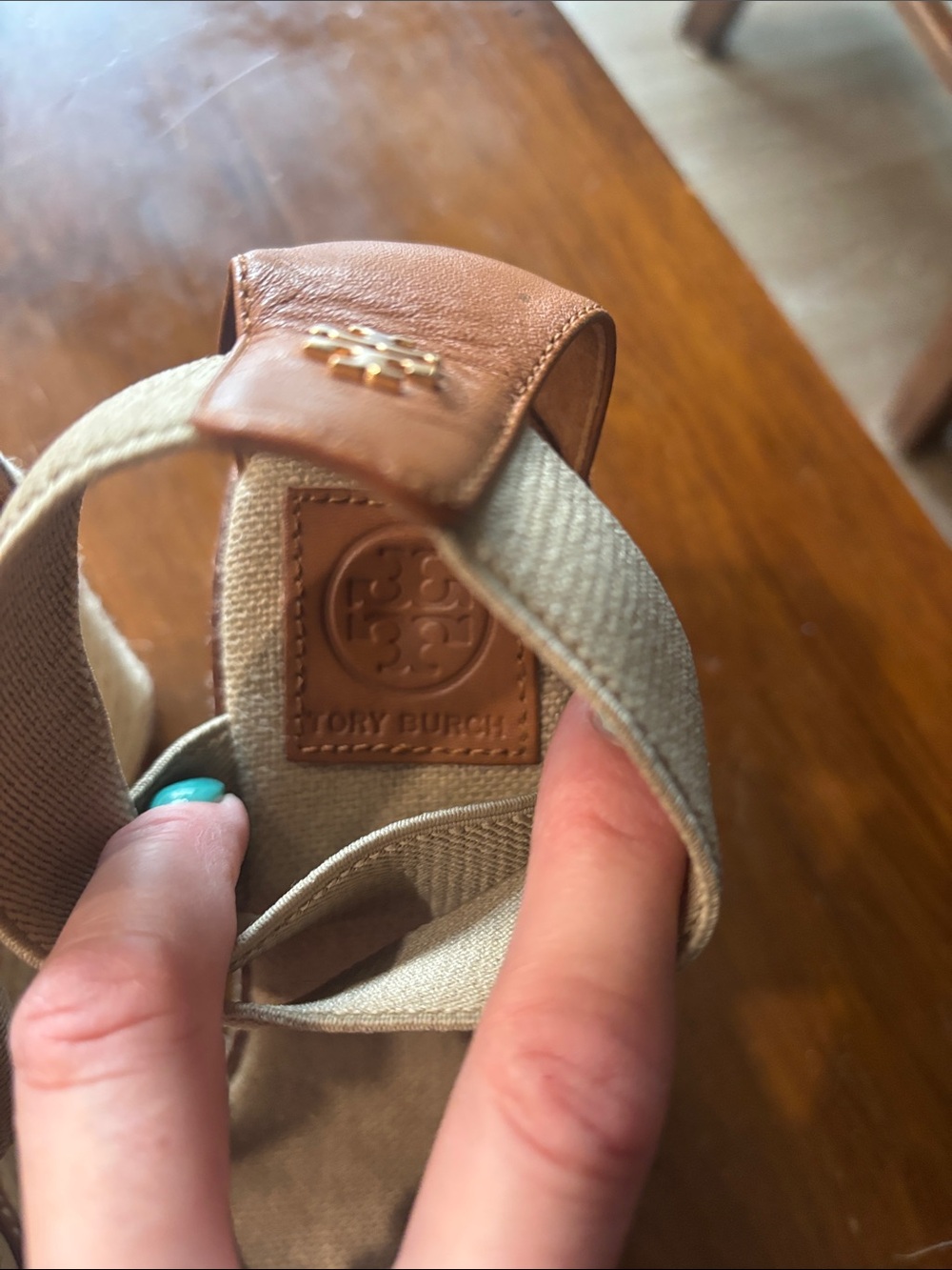 Tory Burch Beige Crisscross Espadrille Wedge Sandals - Women - Picture 10 of 10